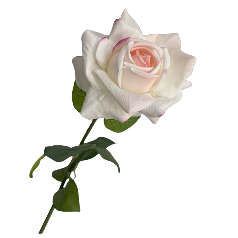 28.7 Inch Real Touch Ruffled Silk Roses, Lifelike Artificial Flowers for Wedding and Home Decor