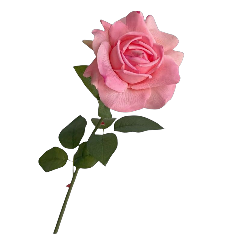 28.7 Inch Real Touch Ruffled Silk Roses, Lifelike Artificial Flowers for Wedding and Home Decor