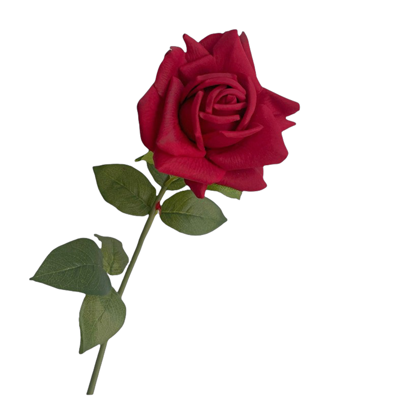 28.7 Inch Real Touch Ruffled Silk Roses, Lifelike Artificial Flowers for Wedding and Home Decor