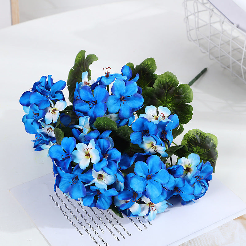 Artificial Geranium Flower Bushes 10 Pcs UV Resistant Hanging Garland Plants