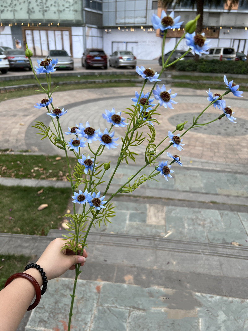 10 Pcs 34 Inch Artificial Silk September Birth Flower Aster Spray Branches Bouquet Long Stems