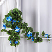 Artificial Geranium Flower Bushes 10 Pcs UV Resistant Hanging Garland Plants