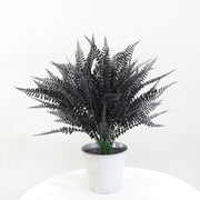 8 Bundles Artificial Boston Fern Plants 12 Inch Fall Greenery for Outdoor Decor