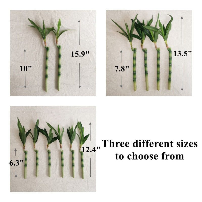 Artificial Bamboo Stems 10 Pcs 12 Inch Lucky Bamboo Plant Bulk Wholesale