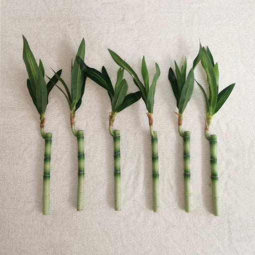 Artificial Bamboo Stems 10 Pcs 12 Inch Lucky Bamboo Plant Bulk Wholesale