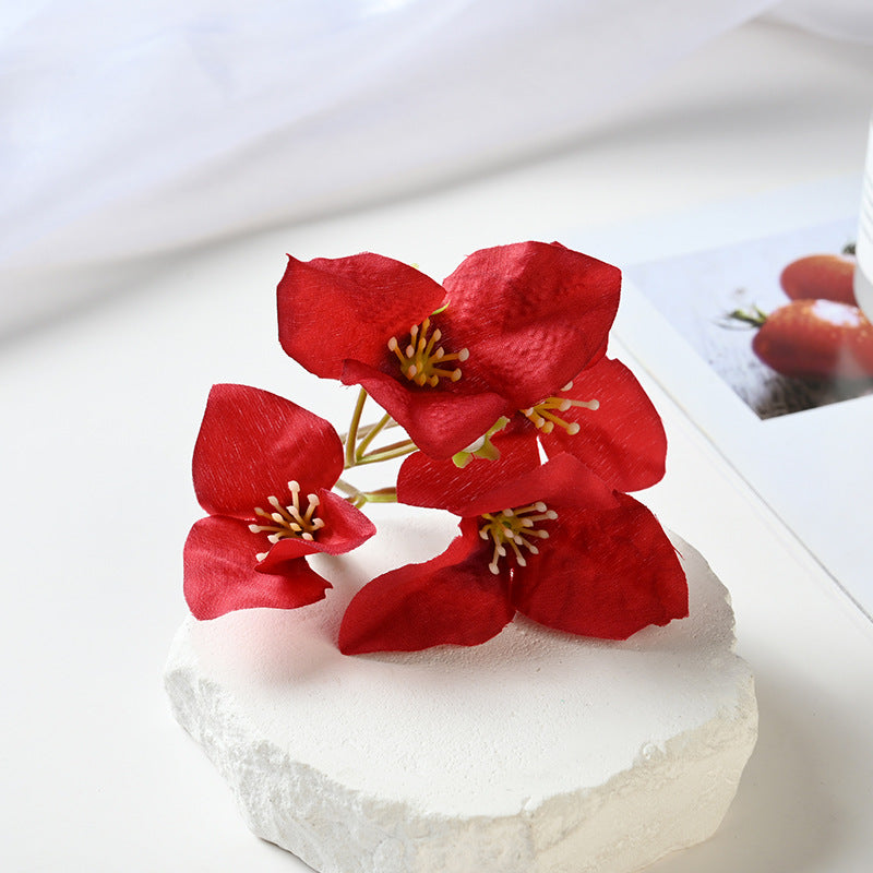 20 Pcs Artificial Silk Bougainvillea Flower Heads for Wedding Decoration DIY Wreath Craft