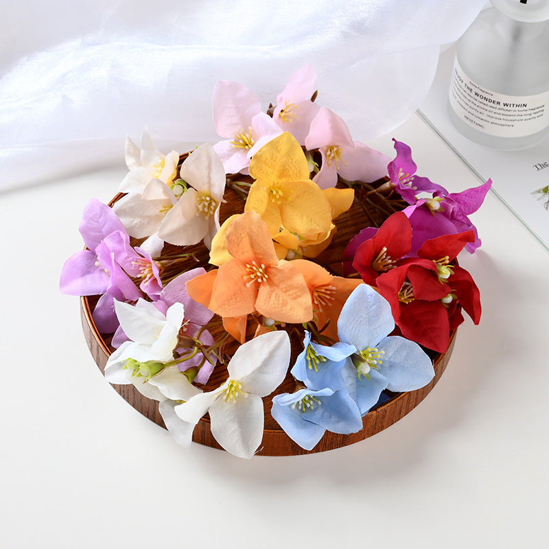 20 Pcs Artificial Silk Bougainvillea Flower Heads for Wedding Decoration DIY Wreath Craft