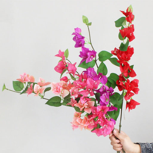 31 Inch Bougainvillea Blossom Stem 10 Pcs Silk Artificial Flowers Bulk Wholesale