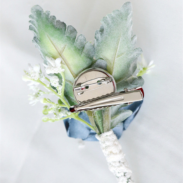 5 Inch Artificial Rose Boutonniere for Men Wedding, Bulk with Pins