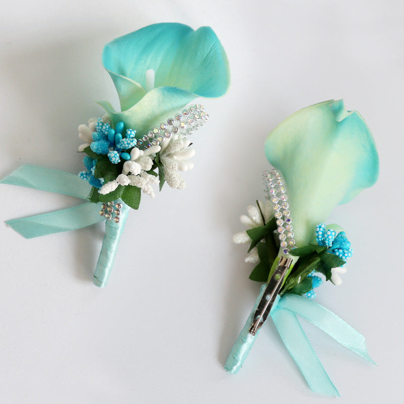 9 Colors Bulk Calla Lily Boutonniere Flowers Artificial Silk 50 Pcs
