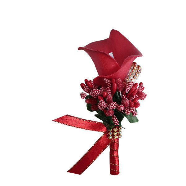 9 Colors Bulk Calla Lily Boutonniere Flowers Artificial Silk 50 Pcs