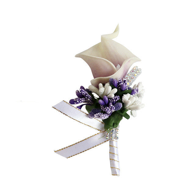 9 Colors Bulk Calla Lily Boutonniere Flowers Artificial Silk 50 Pcs