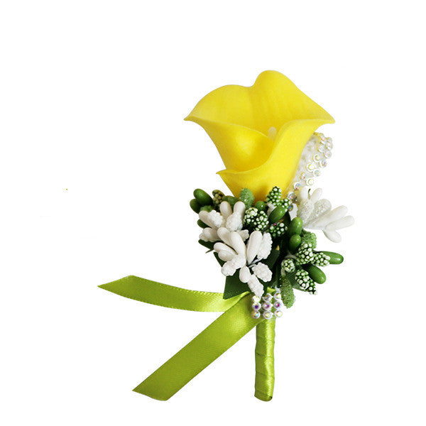 9 Colors Bulk Calla Lily Boutonniere Flowers Artificial Silk 50 Pcs