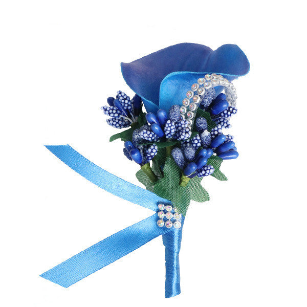 9 Colors Bulk Calla Lily Boutonniere Flowers Artificial Silk 50 Pcs