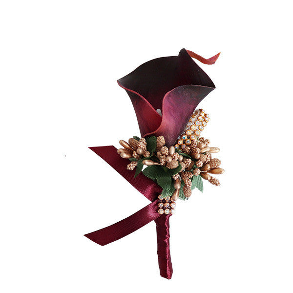 9 Colors Bulk Calla Lily Boutonniere Flowers Artificial Silk 50 Pcs