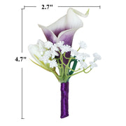 Purple Calla Lily Artificial Flowers 12 Inch 10 Pcs Bulk Wedding Prom Party Corsage