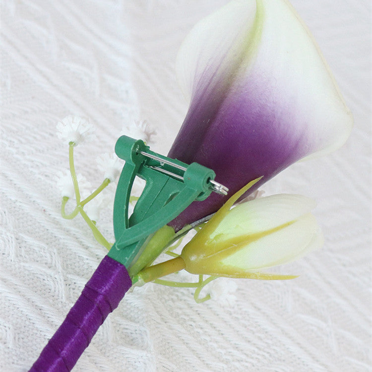 Purple Calla Lily Artificial Flowers 12 Inch 10 Pcs Bulk Wedding Prom Party Corsage