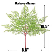 8 Pcs 18 Inch Artificial Bracken Fern Plants UV Resistant Large Outdoor Garden Landscaping