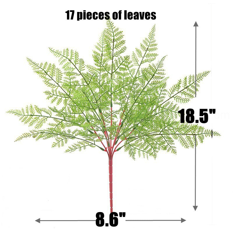 8 Pcs 18 Inch Artificial Bracken Fern Plants UV Resistant Large Outdoor Garden Landscaping