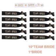 Bride Tribe Wristbands Set, 11PCS Team Bride & Bride Elastic Bracelets for Bachelorette & Wedding Parties