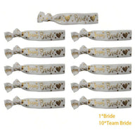 Bride Tribe Wristbands Set, 11PCS Team Bride & Bride Elastic Bracelets for Bachelorette & Wedding Parties