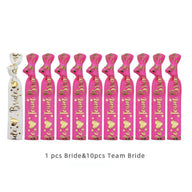 Bride Tribe Wristbands Set, 11PCS Team Bride & Bride Elastic Bracelets for Bachelorette & Wedding Parties