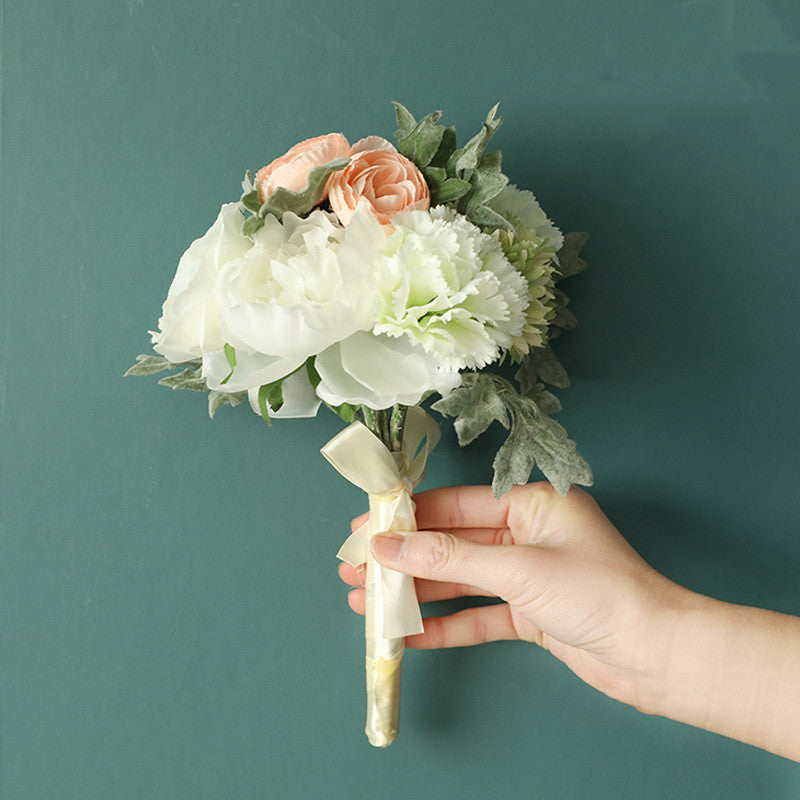 Artificial Bridesmaid Bouquet 11 Inch Vintage Style Bulk Wholesale Silk Flowers