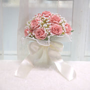 7.8 Inch Artificial Rose Toss Bouquet 10 Pcs Wedding Bridesmaid Flowers Bulk