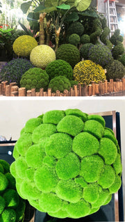 Artificial Moss Topiary Ball 6 Inch Bulk Decorative Bryophytes Plant Balls for Home Garden