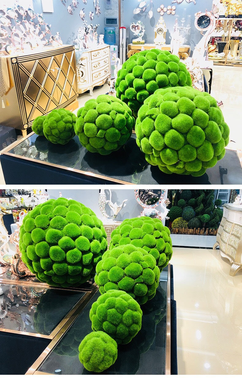 Artificial Moss Topiary Ball 6 Inch Bulk Decorative Bryophytes Plant Balls for Home Garden