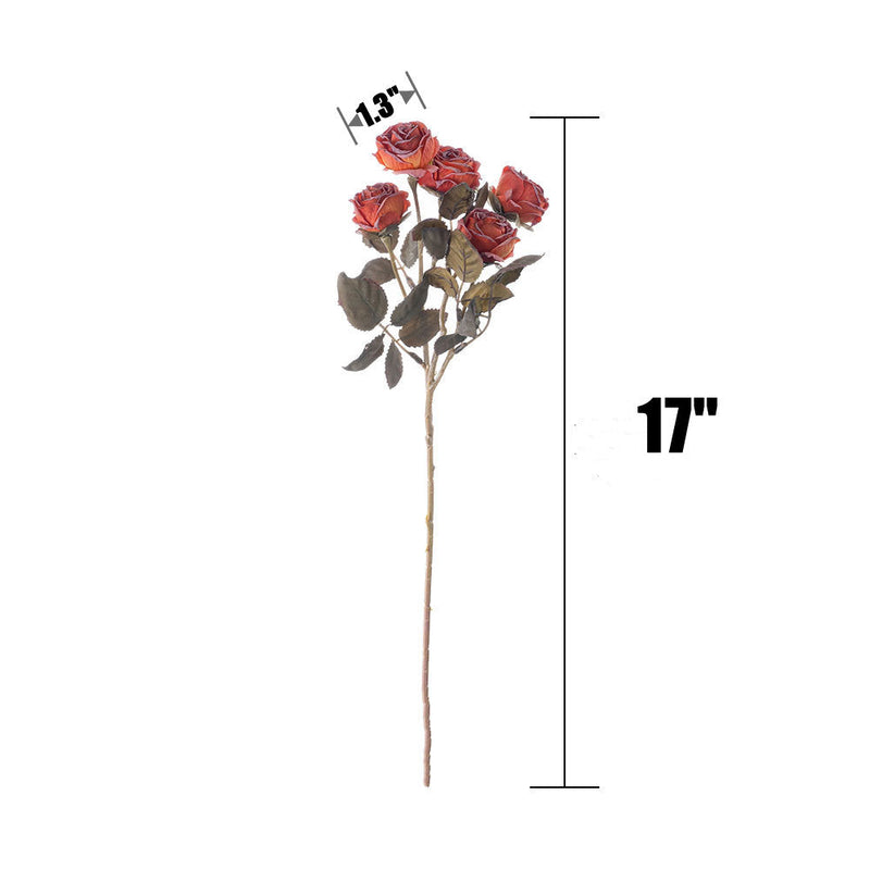 17 Inch Artificial Bubbles Rose Flower Stems Spray Bulk Quantity