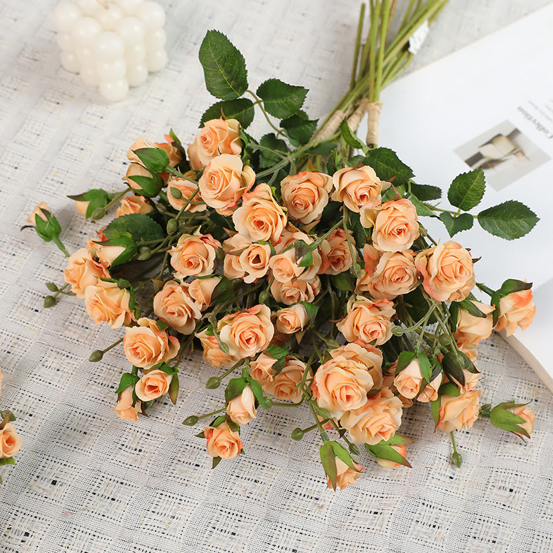 15 Inch Artificial Bubbles Spray Roses 10 Stems Bulk Wedding DIY Silk Flowers