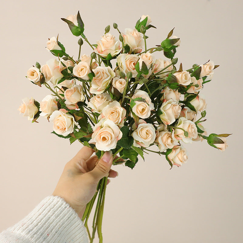 15 Inch Artificial Bubbles Spray Roses 10 Stems Bulk Wedding DIY Silk Flowers