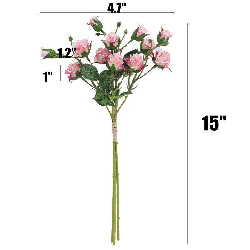 15 Inch Artificial Bubbles Spray Roses 10 Stems Bulk Wedding DIY Silk Flowers