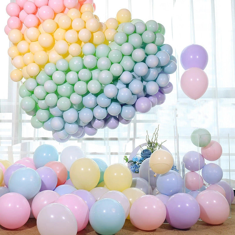 Bulk 100PCS 12 Inches Latex Balloons Macaron Color Balloons for Birthday Baby Shower Wedding Party Supplies Garland Arch Decoration Wholesale