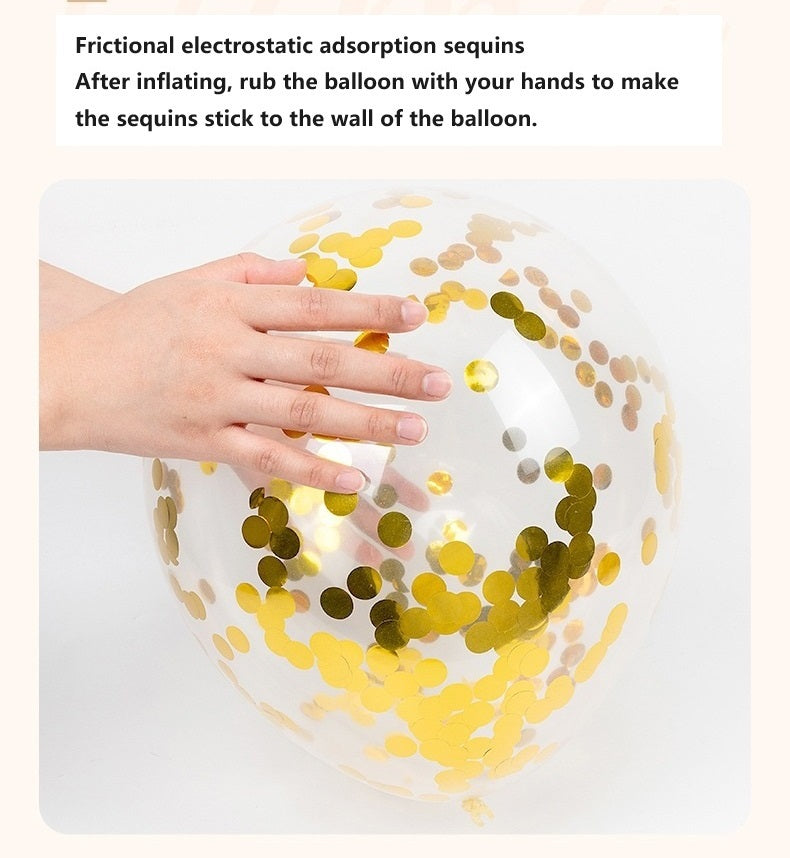 Bulk 100 Pcs 15.7 Inch Glitter Clear Latex Balloons with Sequins Inside for Wedding Birthday Party Baby Shower Decoration Wholesale