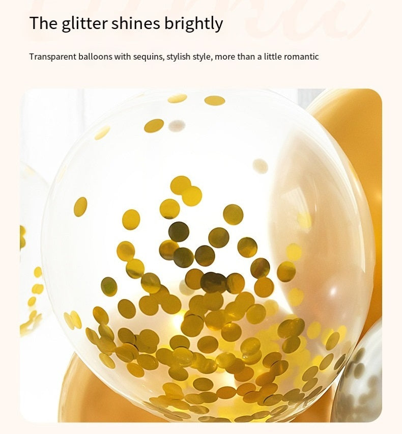 Bulk 100 Pcs 15.7 Inch Glitter Clear Latex Balloons with Sequins Inside for Wedding Birthday Party Baby Shower Decoration Wholesale