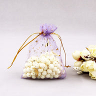 Bulk 100 Pcs Moon Star Organza Drawstring Gift Bags Jewelry Candy Favor Pouches for Weddings Valentine's Christmas Birthday Mother's Day Wholesale