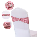 Bulk 10 PCS Metallic Spandex Chair Sashes Glossy Bows Universal Elastic Chair Cover Bands with Buckle Slider for Wedding Banquet Party Decor Wholesale