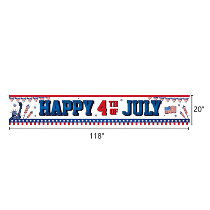 Bulk 10 Pcs 4th of July Banners Independence Day Banner for Parade Decor Supplies Wall Decor Garden Yard Outdoor Decor Wholesale