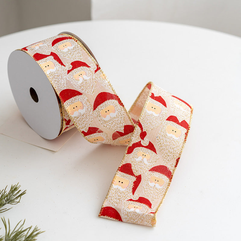 10 Yards Glitter Grosgrain Ribbon for Christmas Gift Wrapping Crafts DIY Holiday Decorations