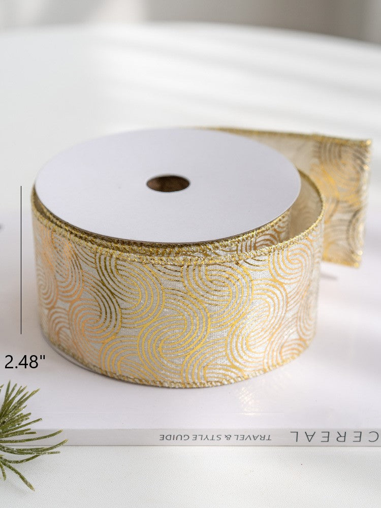 10 Yards Glitter Grosgrain Ribbon for Christmas Gift Wrapping Crafts DIY Holiday Decorations