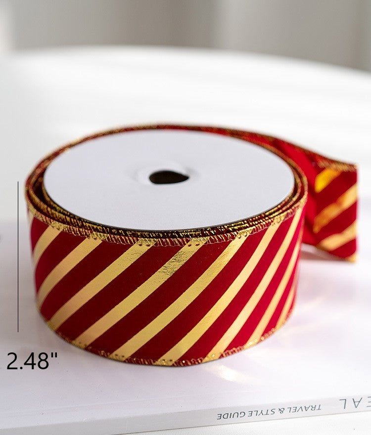 10 Yards Glitter Grosgrain Ribbon for Christmas Gift Wrapping Crafts DIY Holiday Decorations