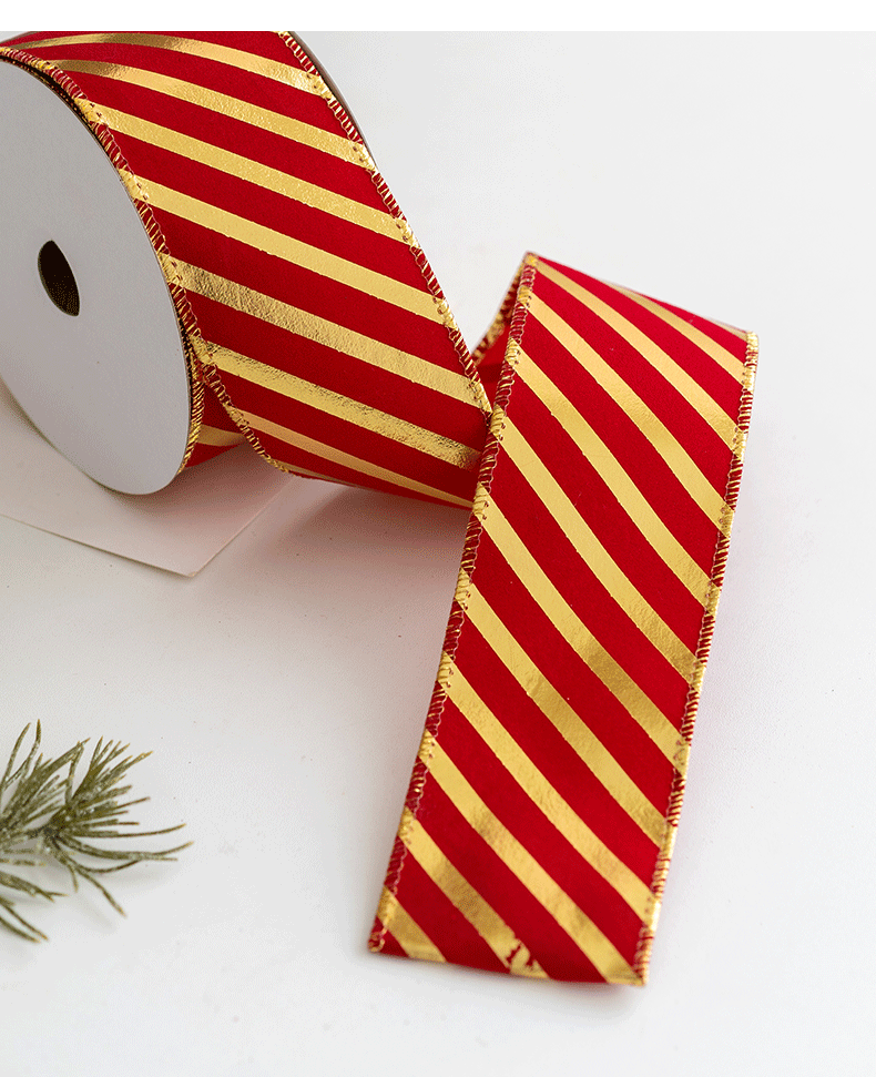 10 Yards Glitter Grosgrain Ribbon for Christmas Gift Wrapping Crafts DIY Holiday Decorations