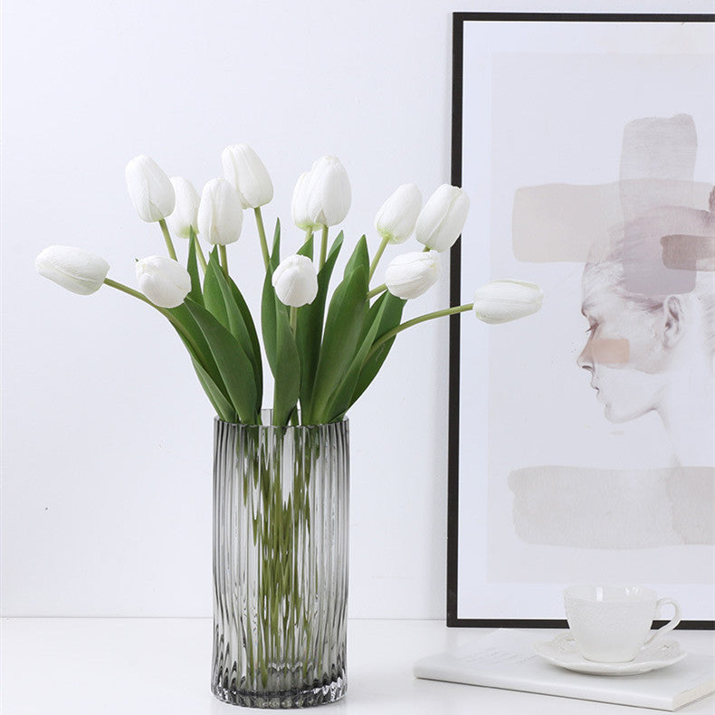 18.8 Inch Real Touch Artificial Tulip Stems Bulk Wholesale Flower Arrangement