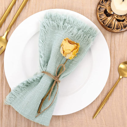 Bulk 10pcs Cotton Cloth Napkins with Fringe for Dinner Hotel Wedding Birthday Banquet Party Tea Dinner Napkin Wholesale