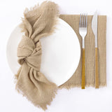 Bulk 10pcs Cotton Cloth Napkins with Fringe for Dinner Hotel Wedding Birthday Banquet Party Tea Dinner Napkin Wholesale