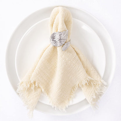 Bulk 10pcs Cotton Cloth Napkins with Fringe for Dinner Hotel Wedding Birthday Banquet Party Tea Dinner Napkin Wholesale