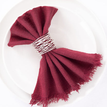 Bulk 10pcs Cotton Cloth Napkins with Fringe for Dinner Hotel Wedding Birthday Banquet Party Tea Dinner Napkin Wholesale