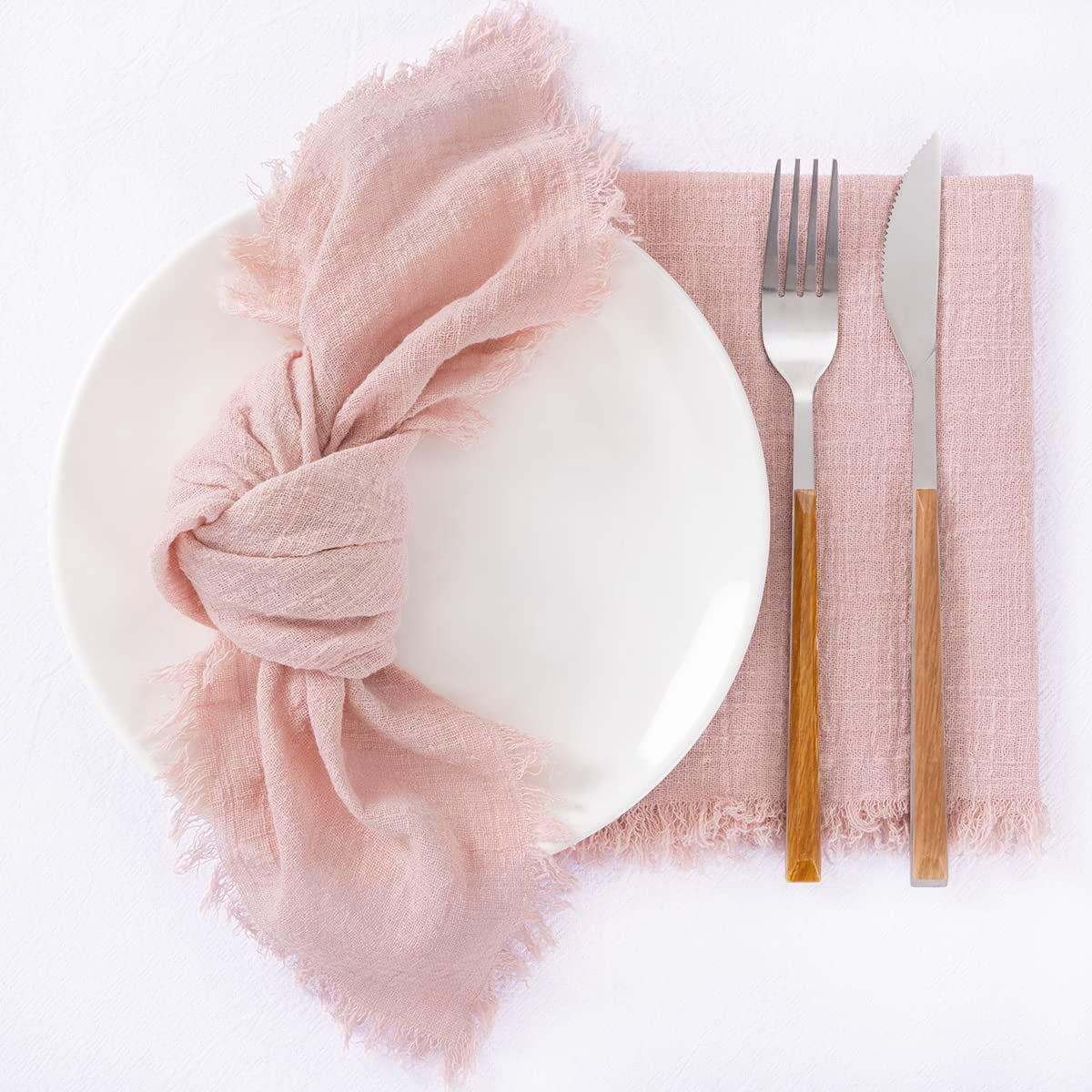Bulk 10pcs Cotton Cloth Napkins with Fringe for Dinner Hotel Wedding Birthday Banquet Party Tea Dinner Napkin Wholesale
